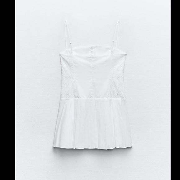 NWT ZARA SHORT EMBROIDERED DRESS - Picture 6 of 8